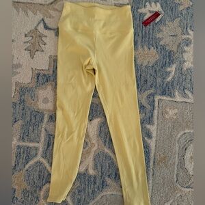 Carbon38 Ribbed Yellow Leggings NWT
